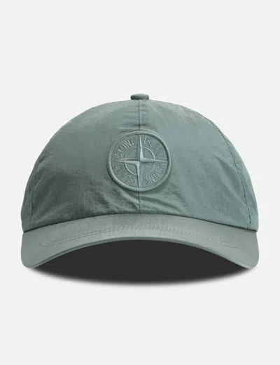 Stone Island Nylon Metal Cap In Green