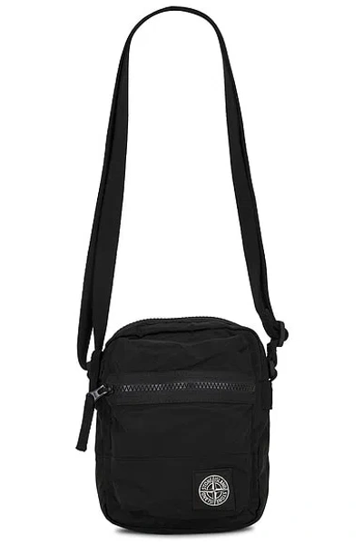 Stone Island Nylon Metal Crossbody In Black