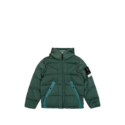 Stone Island Nylon Metal Down Jacket W Anti Drop Finish In Green