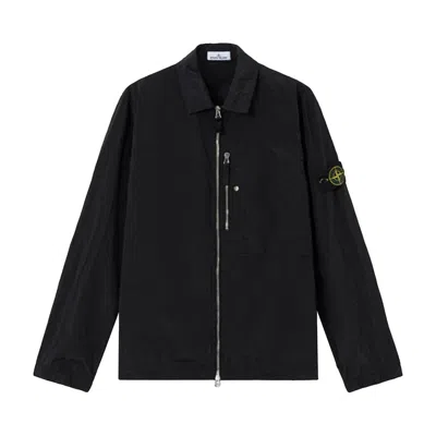 Pre-owned Stone Island Nylon Metal Econyl Overshirt 'black' | Men's Size M