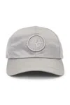 Stone Island Compass-patch Cap In Pearl Grey