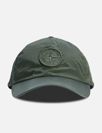 Stone Island Nylon Metal In Econyl® Baseball Cap In Green