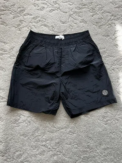 Pre-owned Stone Island Nylon Metal Shorts In Black