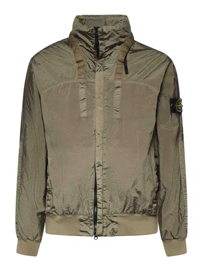 Stone Island Nylon Metal Stand-up Collar Jacket In Multi