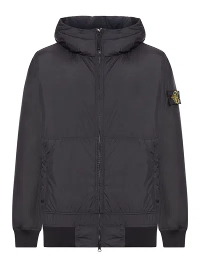 Stone Island Nylon Padded Jacket In Black