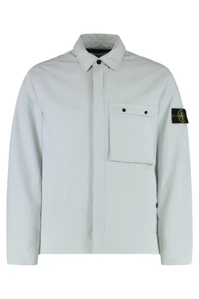 Stone Island Nylon Padded Jacket In Blue