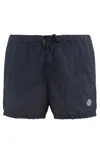 Stone Island Navy Double-dyed Swim Shorts In Blue
