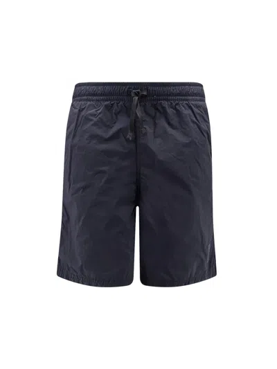 Stone Island Elastic Waist Swimming Shorts In Black