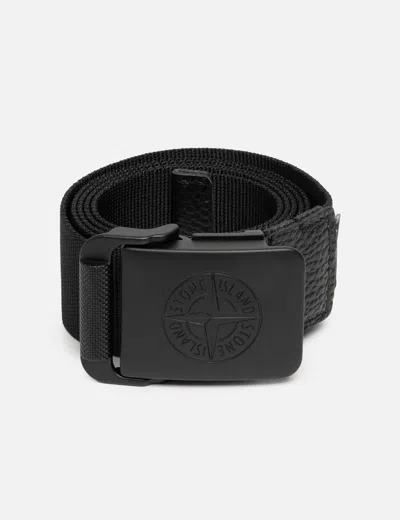 Stone Island Nylon Tape Belt In Black