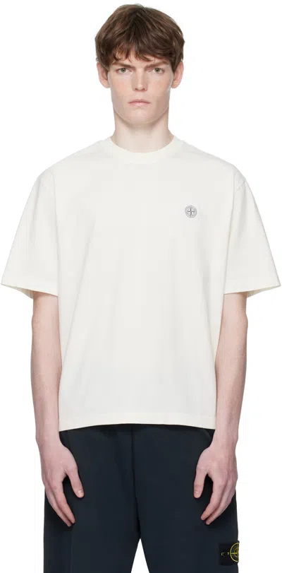 STONE ISLAND OFF-WHITE 2100025 COMBED ORGANIC COTTON JERSEY T-SHIRT