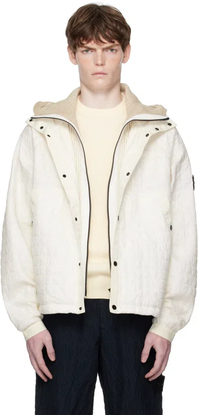 Stone Island Off-white 4100023 Crinkled Reps Ny Quilted-tc Jacket