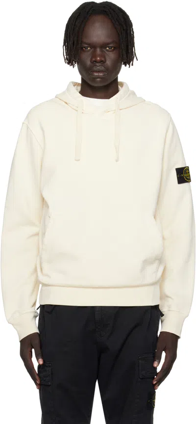 Stone Island Off-white 6100062 Organic Cotton Fleece Hoodie In Neutral