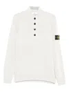 Stone Island Half-zip Jumper With Felt Trims In White