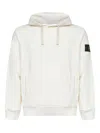 Stone Island Brushed Organic Cotton Fleece Hoodie Clothing In White