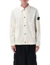 Stone Island Off-white Mil-spec Stretch Ripstop-tc Jacket In Neutral