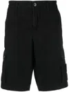 Stone Island Men Slim-fit Cargo Bermuda Shorts With Zip Pockets In Black