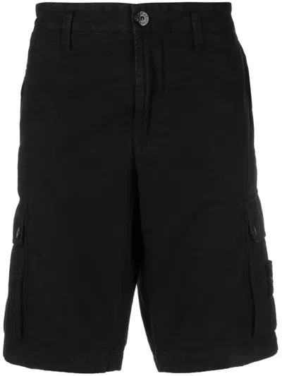 STONE ISLAND OLD EFFECT COTTON CARGO BERMUDA SHORTS