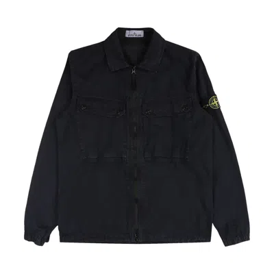Pre-owned Stone Island Old Effect Overshirt 'navy Blue' | Men's Size Xxl