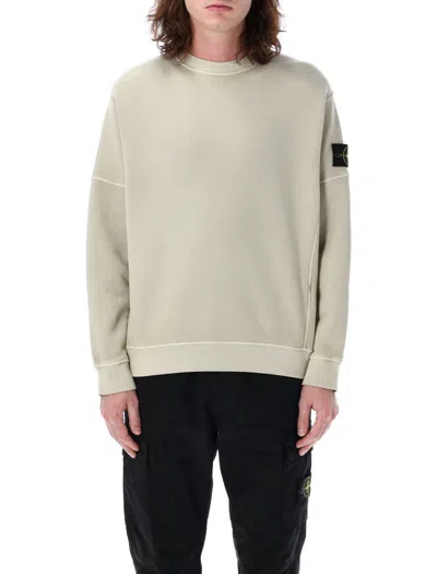 Stone Island Old Effect Sweatshirt In Beige