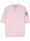Stone Island 'old Treatment' Cotton T-shirt In Pink