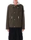 Stone Island Olive Compass-badge Jacket In Brown
