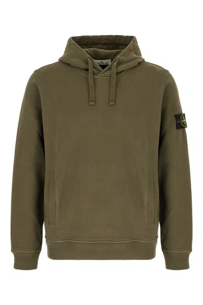 Stone Island Olive Green Cotton Sweater