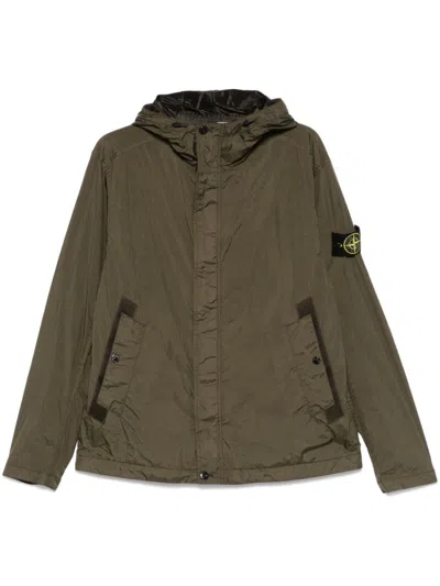 STONE ISLAND OLIVE GREEN HOODED JACKET
