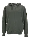 STONE ISLAND OLIVE GREEN HOODIE IN COTTON MAN