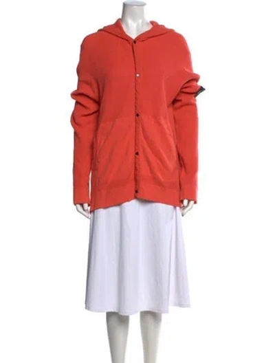 Pre-owned Stone Island Open Front Sweater In Orange