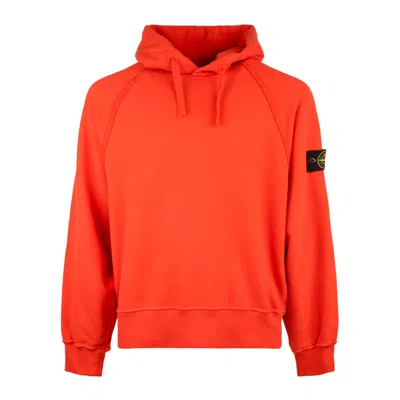 STONE ISLAND STONE ISLAND ORANGE OVERSIZED HOODIE