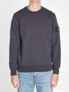 Stone Island Cotton Sweatshirt In Blue