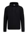 Stone Island Biologic Cotton Hooded Sweatshirt In Black