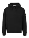 Stone Island Organic Cotton Hoodie With Hood In Black