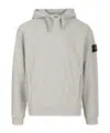 Stone Island Organic Cotton Hoodie Sweatshirts Grey In Gray