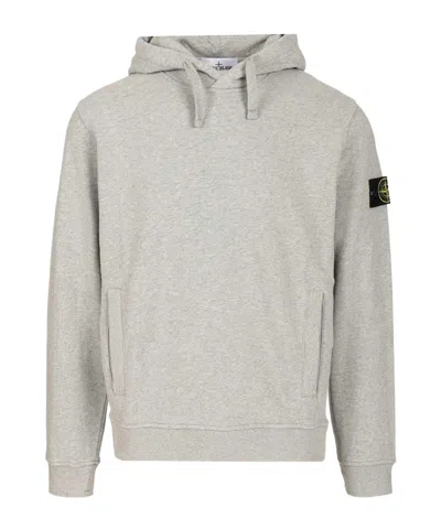 STONE ISLAND STONE ISLAND LOGO PATCH DRAWSTRING HOODIE