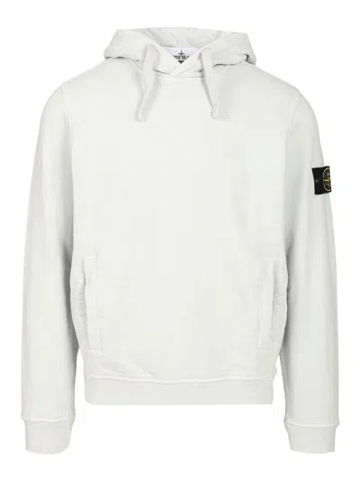 Stone Island Organic Cotton Hoodie In White