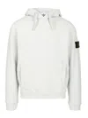 Stone Island Organic Cotton Hoodie Sweatshirts Grey In White