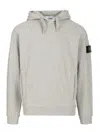 Stone Island Organic Cotton Hoodie Sweatshirts Grey In Gray