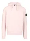 Stone Island Brushed Cotton Sweatshirt Hoodie In Neutral