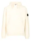 Stone Island Organic Cotton Hoodie Sweatshirts White In Nude