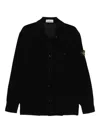 Stone Island Comfortable Overshirt With Pockets And Press Studs In Black