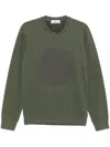Stone Island Organic-cotton Jersey Sweatshirt In Green