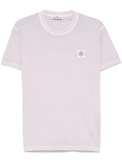 Stone Island Organic-cotton Jersey T-shirt In Purple