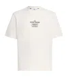 Stone Island Logo Crew Neck Cotton T-shirt With Short Sleeves In White