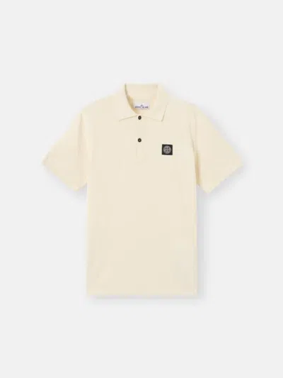 Stone Island Organic Cotton Polo Shirt In Neutral