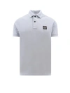 Stone Island Logo-patch Cotton Polo Shirt In White