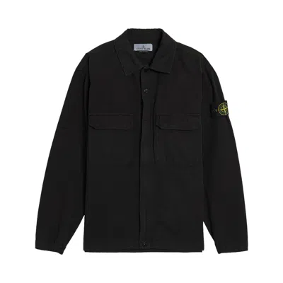 Pre-owned Stone Island Organic Cotton Ripstop Overshirt 'black' | Men's Size Xl