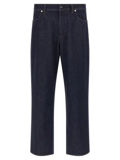 Stone Island Organic Cotton Straight-leg Jeans In Blue