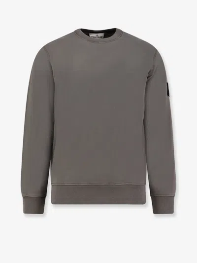 Stone Island Organic Cotton Sweatshirt In Gray