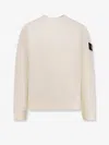 Stone Island Compass Patch Crewneck Sweatshirt In Neutral